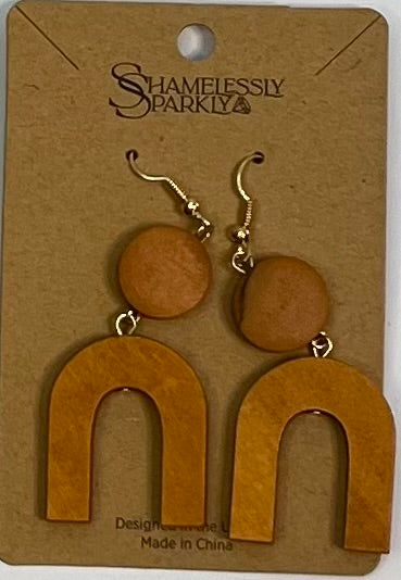 JUDSON Shamelessly Sparkly Boho Wooden Drop Earrings