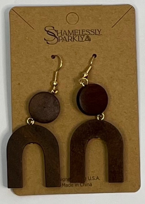 JUDSON Shamelessly Sparkly Boho Wooden Drop Earrings