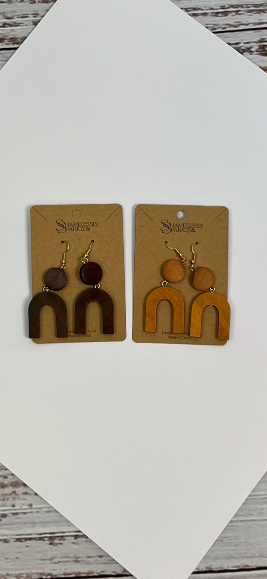 JUDSON Shamelessly Sparkly Boho Wooden Drop Earrings