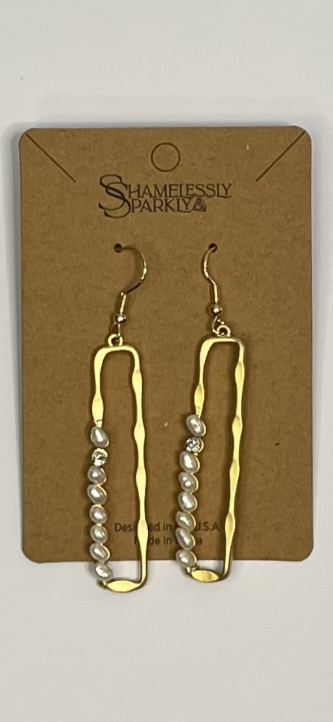 JUDSON Shamelessly Sparkly Freshwater Pearl Drop Earrings